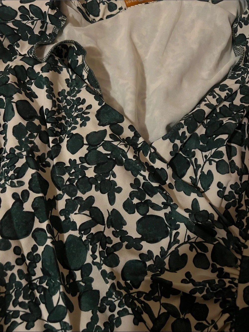 Tory Burch Green Floral Wrap-Style Mini Dress whimsy cuyana classic romantic cos